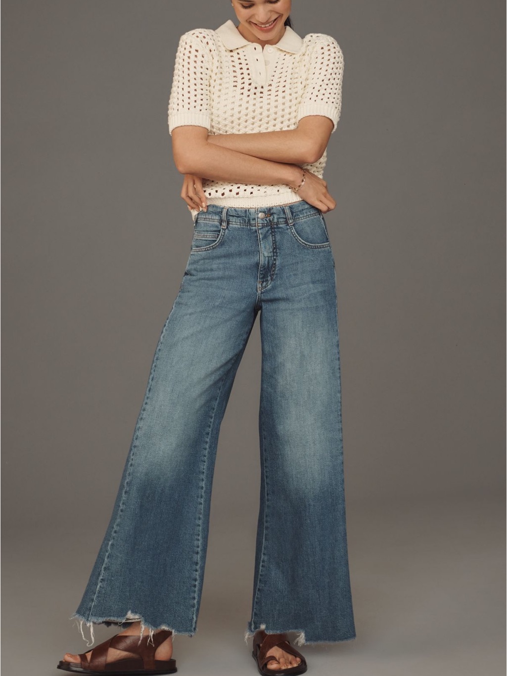 Anthropologie Pilcro Light Blue Wide Leg/Flared Jeans